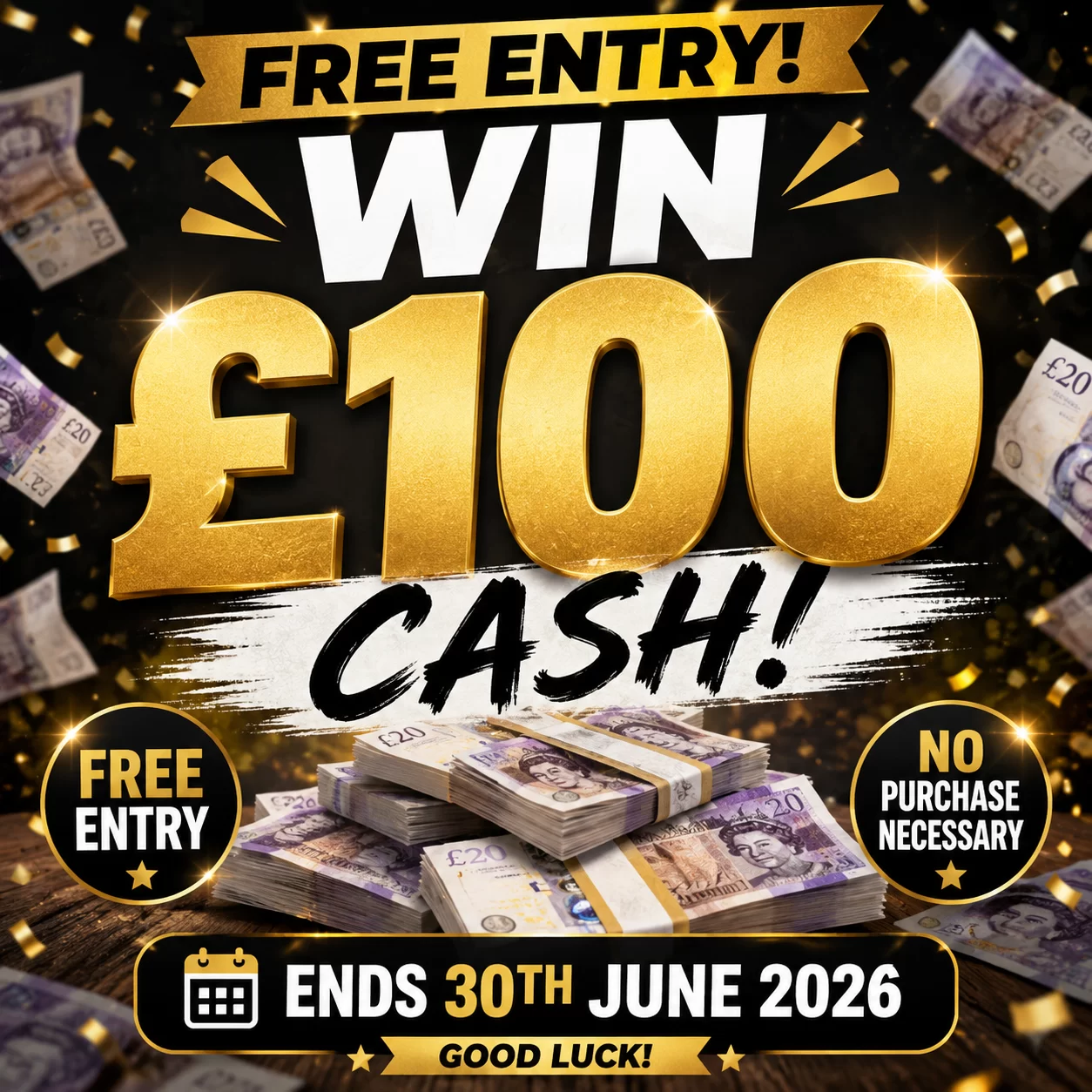 FREE £100 CASH GIVEAWAY